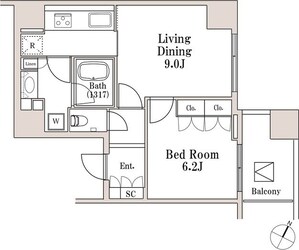 LaSante一番町の物件間取画像